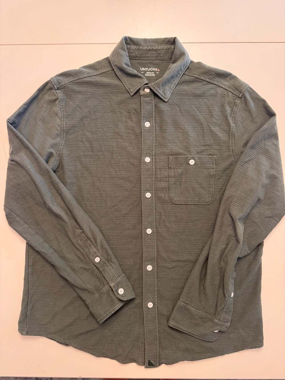 UNTUCKit Branham Corduroy Long Sleeve Shirt Medium